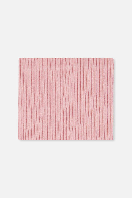 Baby Ribbed Knit Neckwarmer Pale Dusty Pink-1