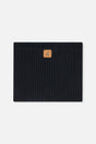 Baby Ribbed Knit Neckwarmer Black-0
