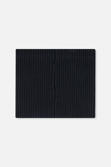 Baby Ribbed Knit Neckwarmer Black-1