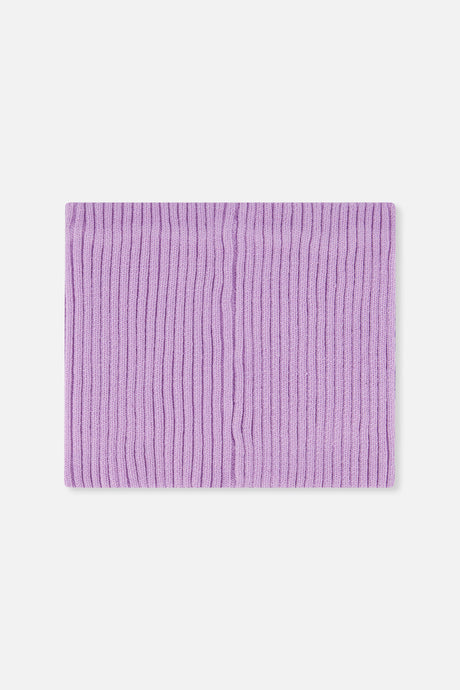 Ribbed Knit Neckwarmer Lavender-1