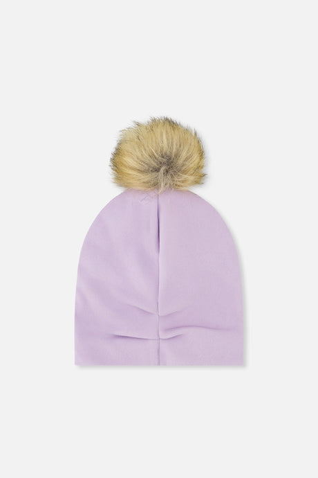 Baby Jersey Hat With Pompom Lavender-1