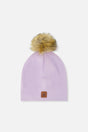 Jersey Hat With Pompom Lavender-0