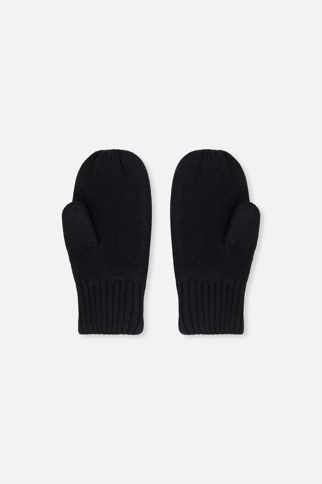 Knit Mittens Black-1