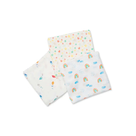 3 pack of bamboo swaddle - high in the sky | lulujo