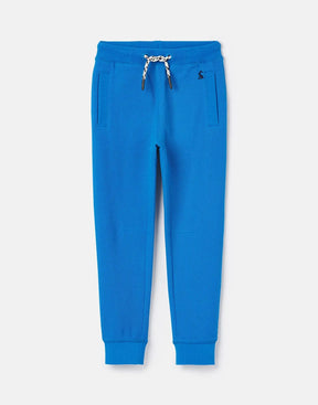 Joules Sid Bright Blue Drawstring Joggers: front view with contrast drawcord