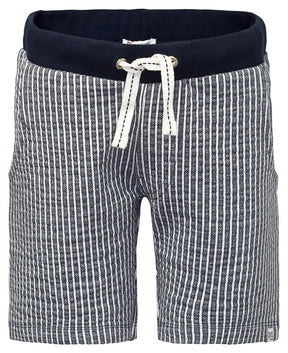 Noppies Ghaziabad striped shorts, front view with drawcord