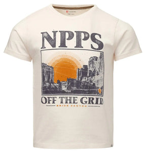 Noppies Gifu antique white Off the Grid graphic T-shirt, front view