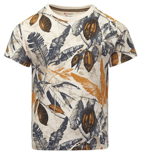 Noppies Gingoog antique white leaf print T-shirt, front product view