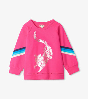 Hatley girls Fab Cheetah cotton-blend pullover, front product view