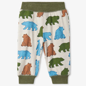 Hatley Fall Cubs reversible baby joggers, bear-print side front