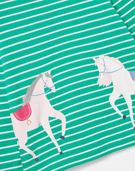 Girls' Bessie Long Sleeve Screenprint T-Shirt | Joules - Joules