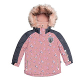 Mini Roses Two Piece Snowsuit With Printed Jacket Dusty Rose | DEUX PAR DEUX - DEUX PAR DEUX