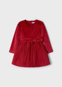 Pleated Velvet Dress Girl | Mayoral - Mayoral