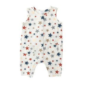Angel Dear Stars organic cotton romper for babies front view