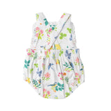 Ruffle Bib Sunsuit - Garden Birds | Angel Dear - Jenni Kidz