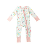 Ruffle Front Zipper Romper - Mermaids | Angel Dear - Jenni Kidz