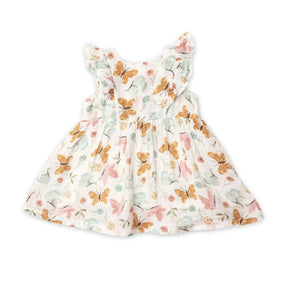 Angel Dear Pretty Butterflies cotton muslin ruffle sundress for girls, image 2