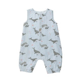 Sleeveless Romper - Grey Whales | Angel Dear - Angel Dear