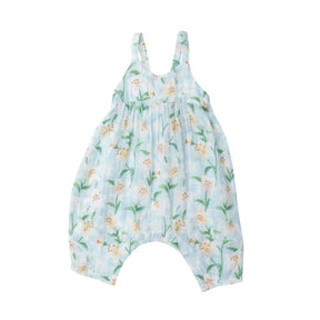 Angel Dear Lily cotton muslin tie back romper for baby girls, image 1