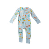 Two Way Zipper Romper - Groceries - Blue | Angel Dear - Angel Dear