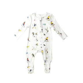 Angel Dear Sports bamboo zipper footie for baby boys - image 2