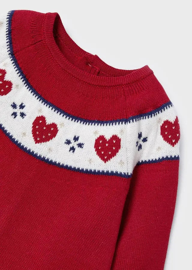 Knitted Baby Girls Dress With Hat - Mistletoe | Mayoral | Mayoral | Jenni Kidz