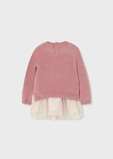 Knitted Baby Girls Dress with Tulle Skirt | Mayoral | Mayoral | Jenni Kidz