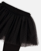 Leggings With Tulle Skirt Black | Deux par Deux | Jenni Kidz