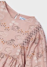 Long Sleeve Patterned Smock Girls Dress | Mayoral | Mayoral | Jenni Kidz