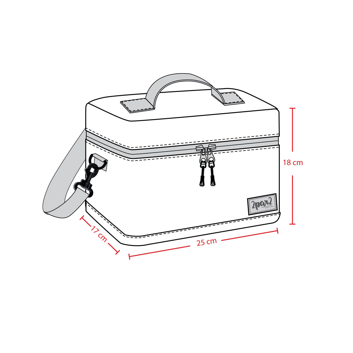 Lunch Box Black Retro Flower Print | Deux par Deux | Jenni Kidz