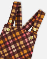 Milano Shortall Plaid Magenta And Brown | Deux par Deux | Jenni Kidz