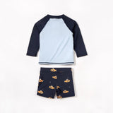 Navy Raglan Rashguard and Submarine Swim Shorts Set | Petit Lem | Petit Lem | Jenni Kidz