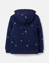 Navy & Pink Star Braelyn Zip-Up Hoodie | Joules | Joules | Jenni Kidz