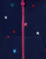 Navy & Pink Star Braelyn Zip-Up Hoodie | Joules | Joules | Jenni Kidz