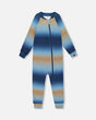 One-Piece Thermal Underwear Blue And Beige Gradient | Deux par Deux | Jenni Kidz