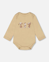 Organic Cotton Onesie Light Caramel | Deux par Deux | Jenni Kidz