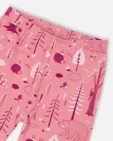 Organic Cotton Two-Piece Pajamas Pink Forest | Deux par Deux | Jenni Kidz