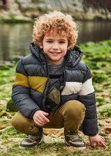 Parka Graphite Hooded Cream & Yellow Stripe | Mayoral | Mayoral | Jenni Kidz