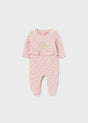 Patterned Quilted Bear footie Onesie - Baby Rose | Mayoral | Mayoral | Jenni Kidz