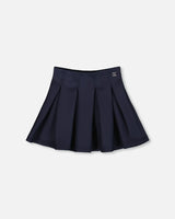 Pleated Milano Skirt Navy Blue | Deux par Deux | Jenni Kidz