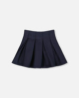 Pleated Milano Skirt Navy Blue | Deux par Deux | Jenni Kidz