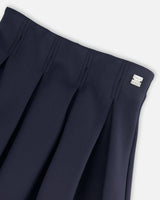 Pleated Milano Skirt Navy Blue | Deux par Deux | Jenni Kidz