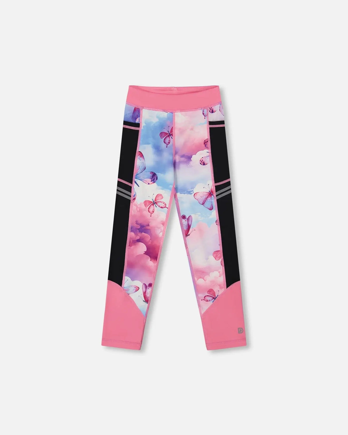 Printed Athletic Leggings Pink, Blue And Butterflies | Deux par Deux | Jenni Kidz