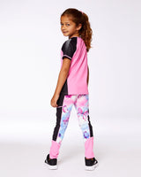 Printed Athletic Leggings Pink, Blue And Butterflies | Deux par Deux | Jenni Kidz
