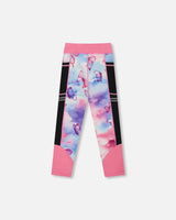 Printed Athletic Leggings Pink, Blue And Butterflies | Deux par Deux | Jenni Kidz