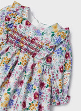Smocked Multi Floral Baby Girls Dress – | Mayoral | Mayoral | Jenni Kidz
