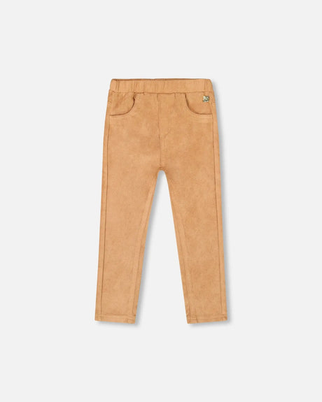 Stretch Suede Treggings Light Pecan Brown | Deux par Deux | Jenni Kidz