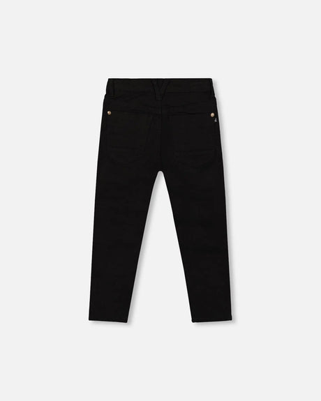 Stretch Twill Pants Black | Deux par Deux | Jenni Kidz