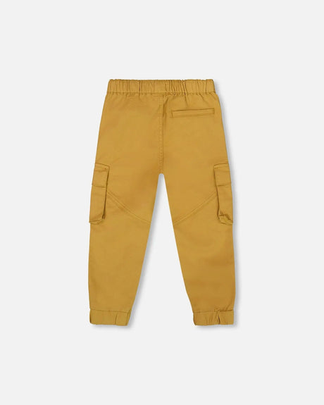 Twill Jogger Cargo Pants Ochre | Deux par Deux | Jenni Kidz