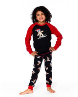 Two-Piece Organic Cotton Pajama Set Black Cookie Print | Deux par Deux | Jenni Kidz